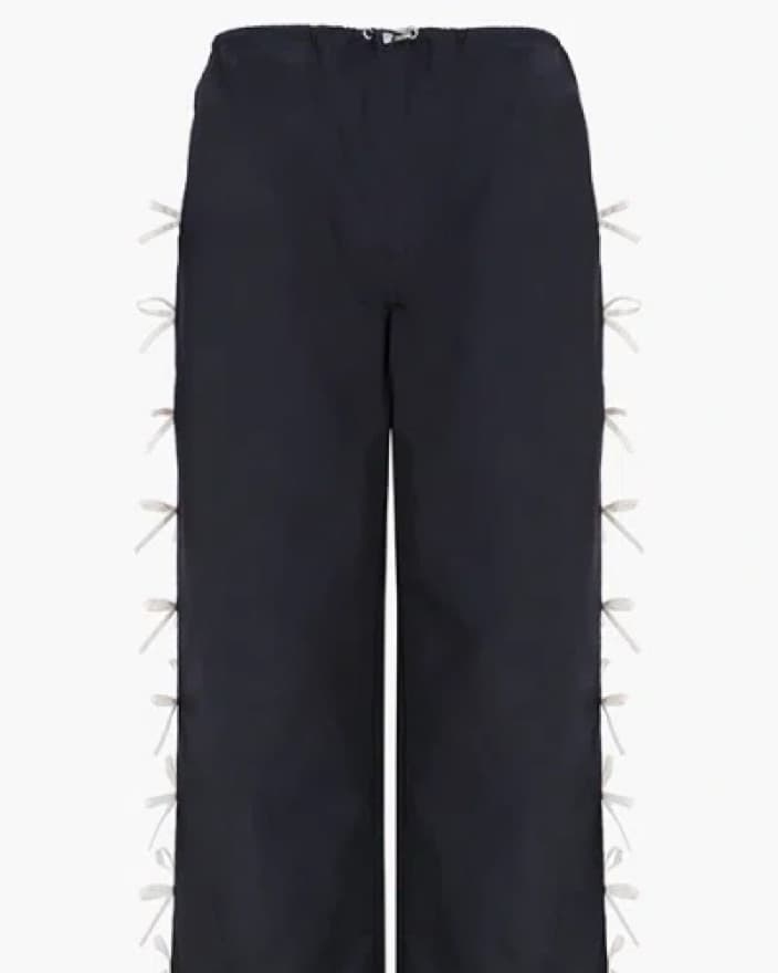 Sandy Liang Poppet Pant In Navy  - Image 2