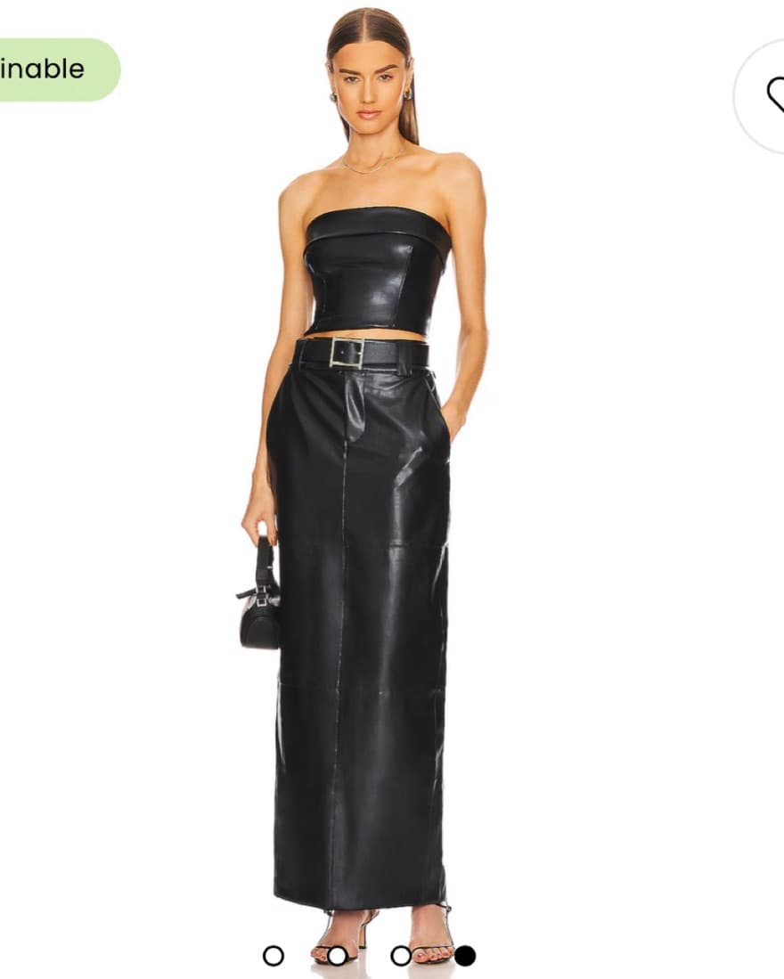 Helsa Leather Two Piece Maxi Set - Image 4