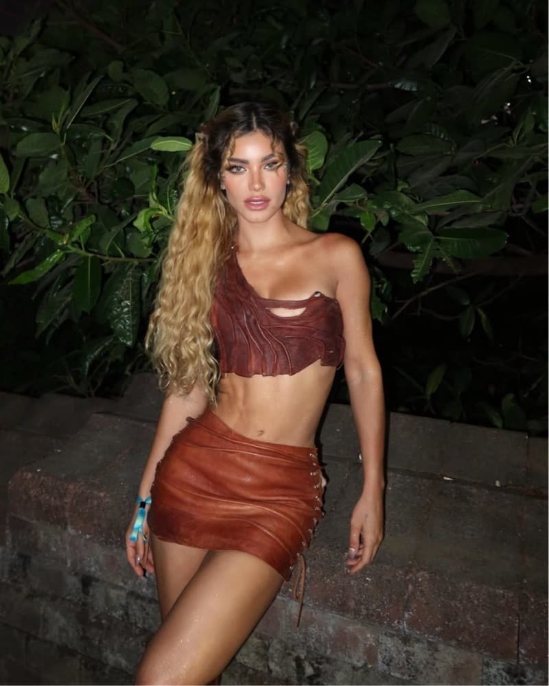 Sultry Brown Leather Ensemble - Image 1