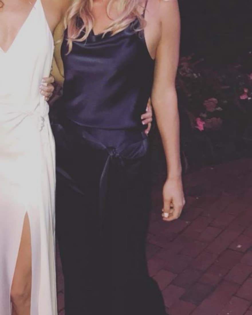 Halston Silk Jumpsuit - Image 3