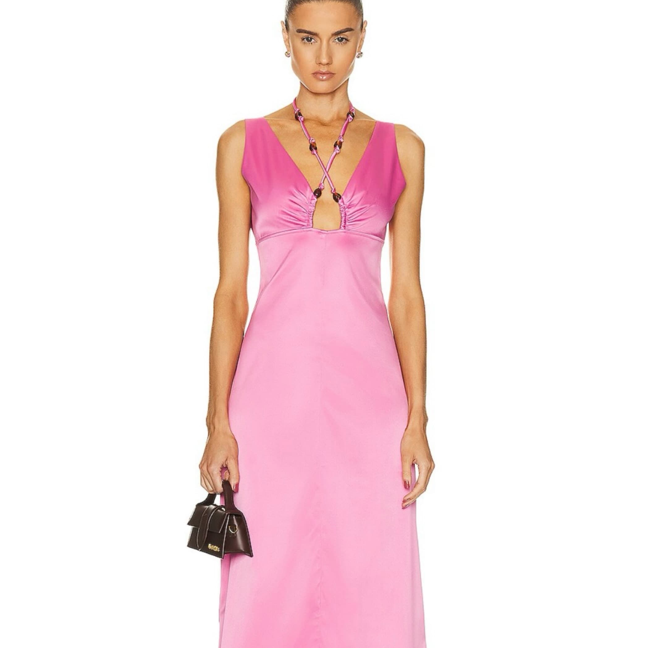 Ganni Beaded Halter Dress - Image 1