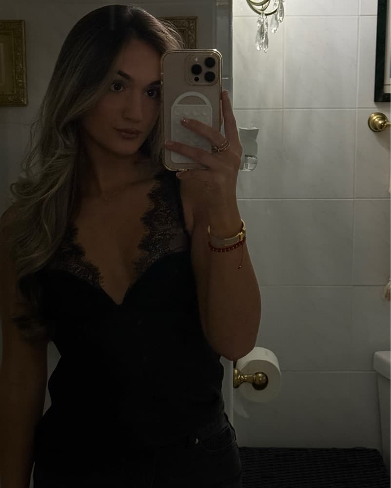 Zara Black Satin Lace Top - Image 1