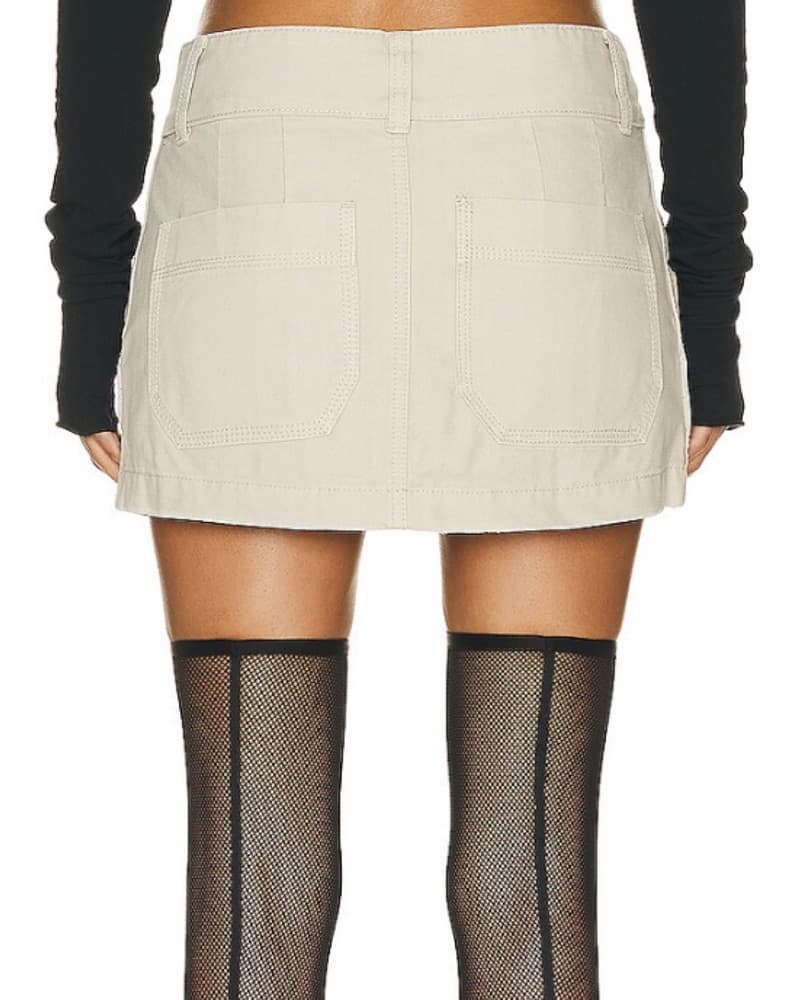 Helsa Workwear Low Rise Mini Skirt - Image 2