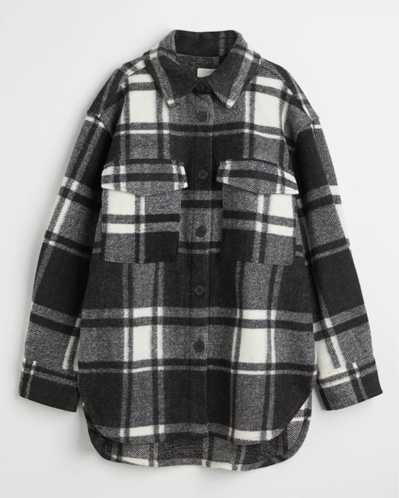 Checked Oversized Shacket - Image 4