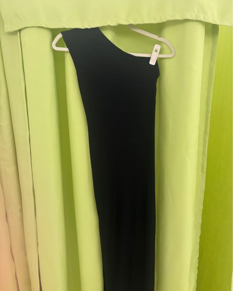 One Shoulder Black Maxi Dress - Image 2