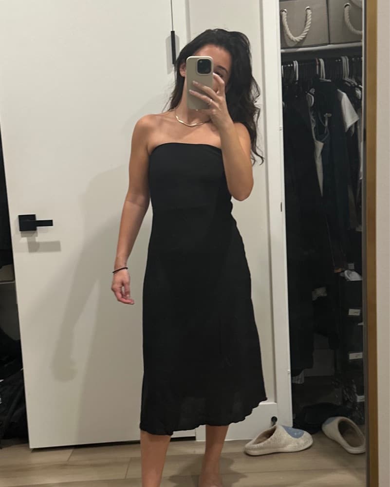 Black Strapless Dress - Image 1