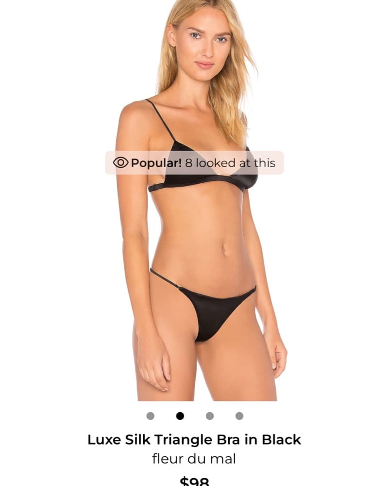 Fleur Du mal black Silk Bralette  - Image 2