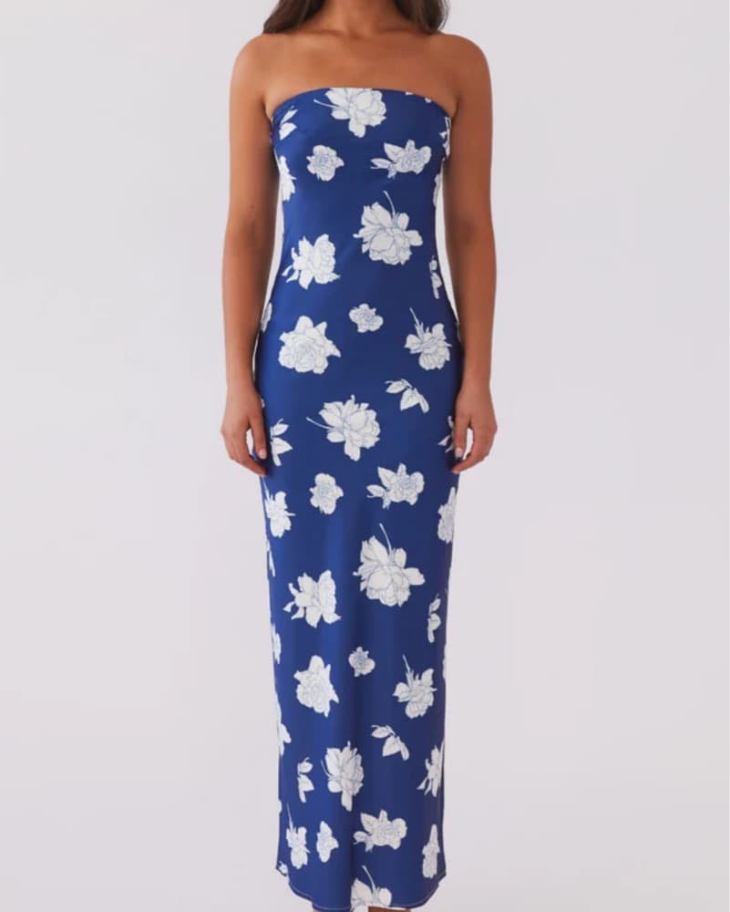Gorgeous Floral Strapless Maxi Dress - Image 1