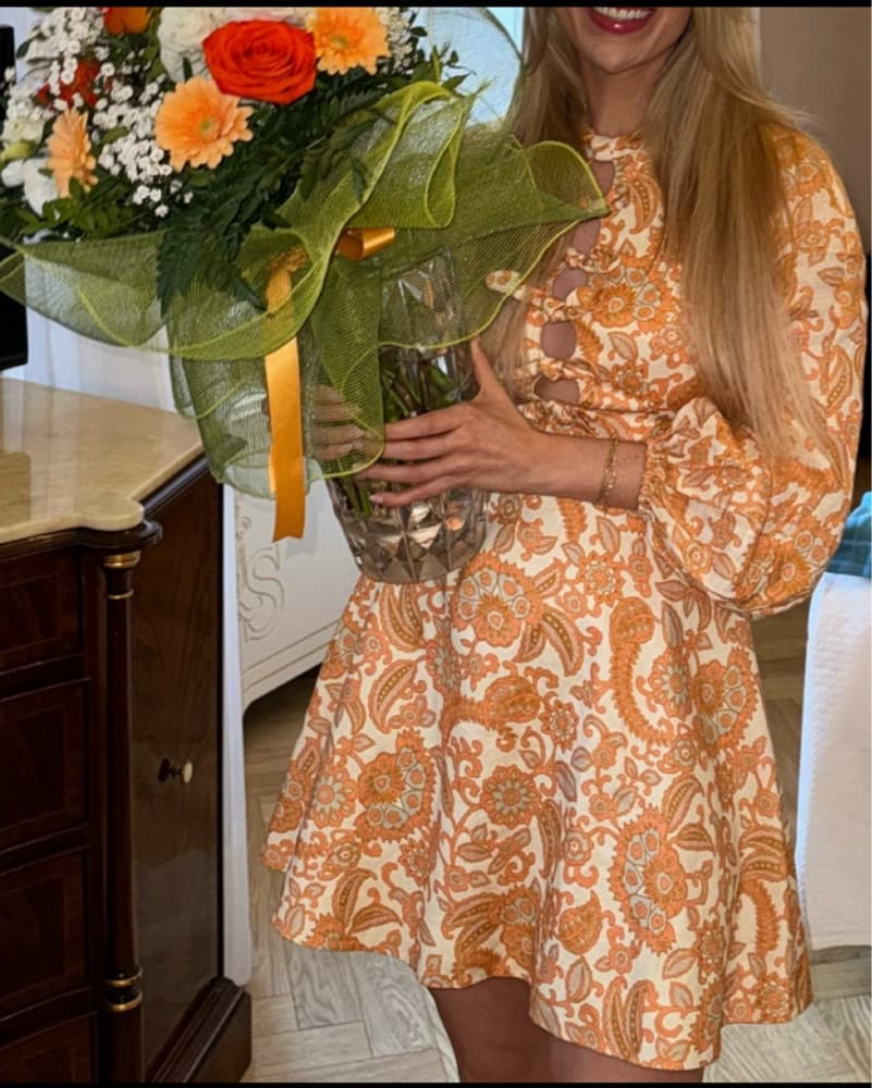 Zimmermann Peggy Orange Mini Dress - Image 5
