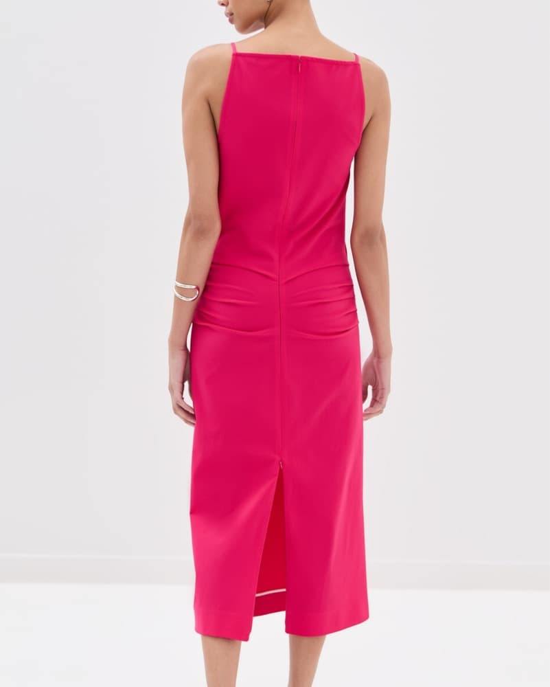 Proenza Fuschia Midi Drop Waist Dress - Image 4