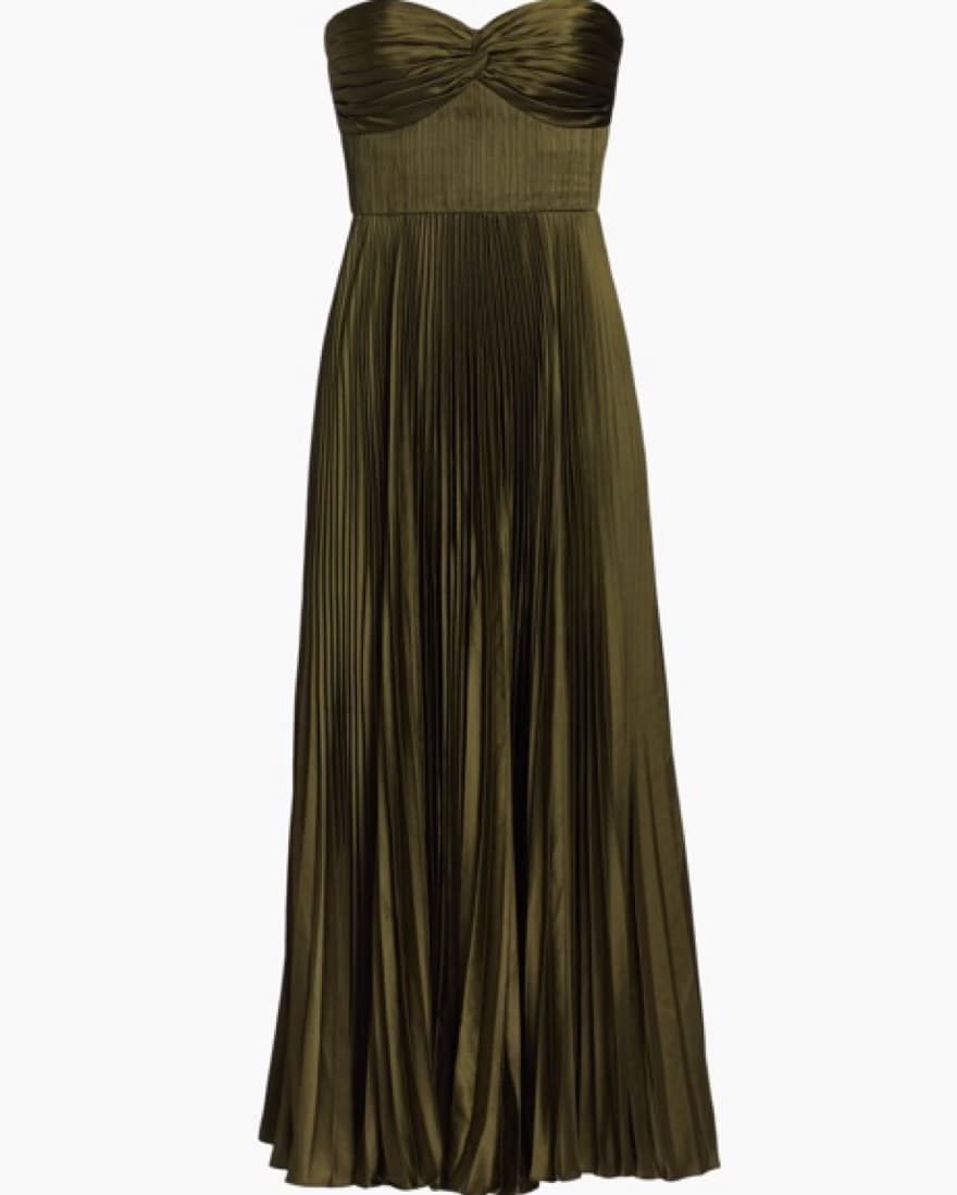 Amur Pleated Strapless Belle Dress - Image 2