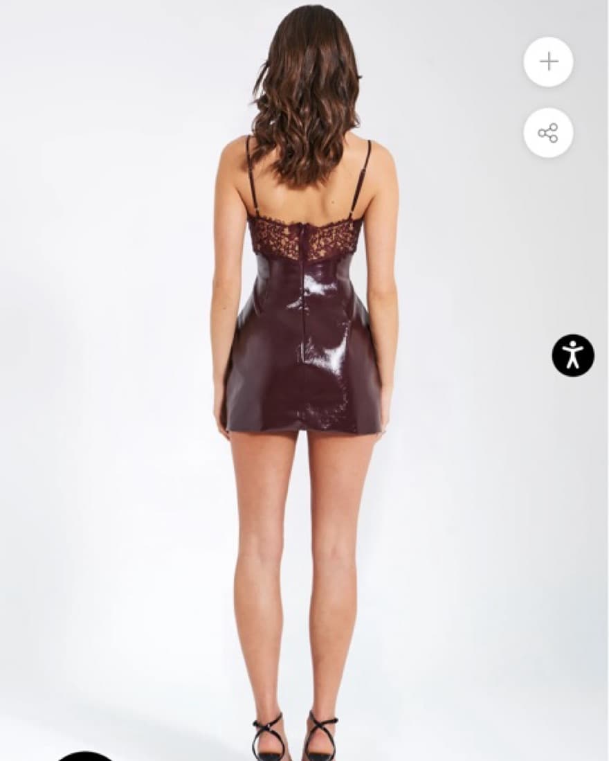 Miss Circle Leather Dress - Image 4
