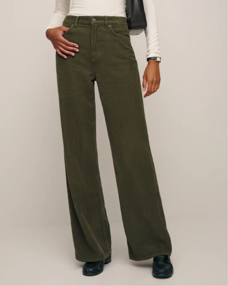 Reformation Wide Leg Corduroy Pants - Image 1