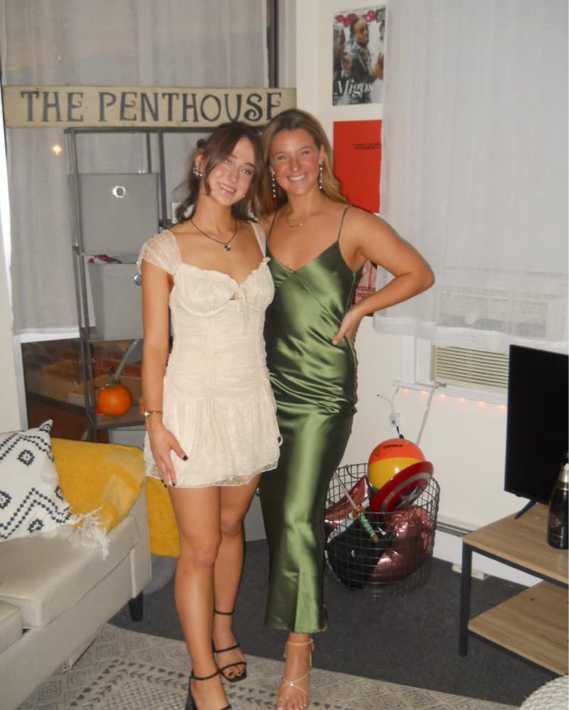 Green Satin Slip Dress - Image 4