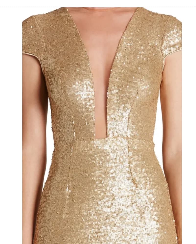 Dress The Population GOLD SEQUIN Dress - Image 4