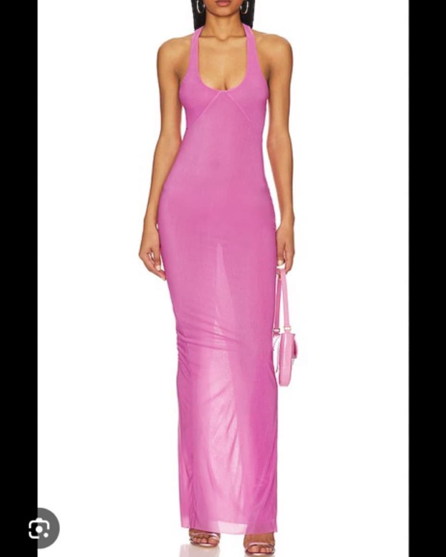 Semi-sheer Pink H:ours Dress  - Image 1