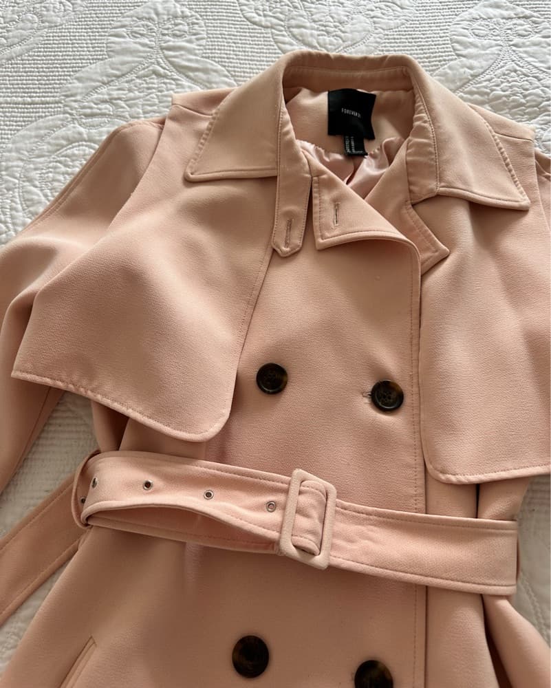 Vintage pink Trench Coat - Image 2