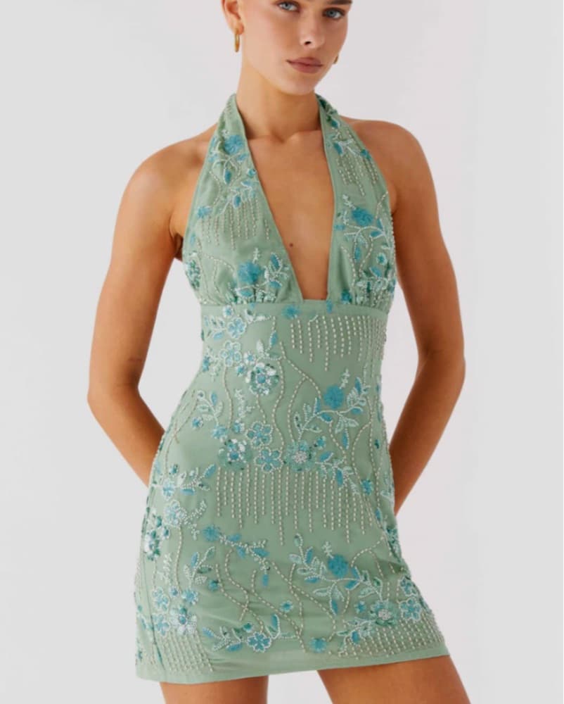 Peppermayo Monet Beaded Mini Dress - Image 1