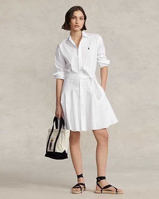 Ralph Lauren Paneled Cotton Shirtdress - Image 1