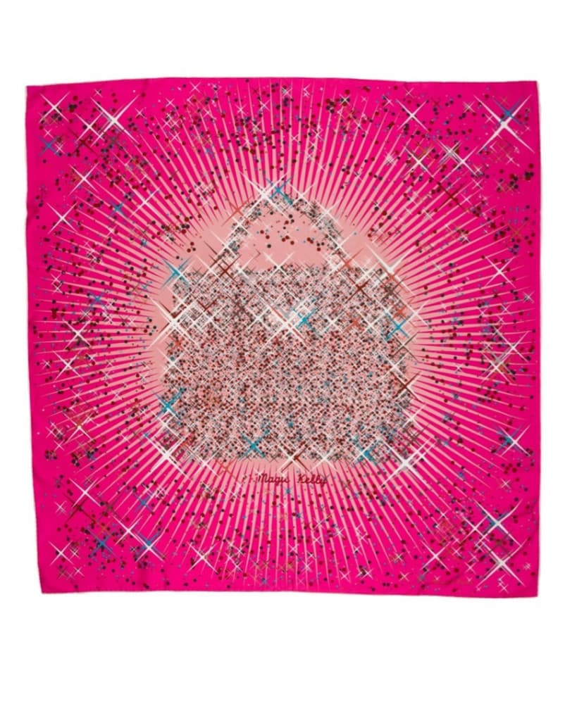 Pink Hermes Silk Scarf - Image 1