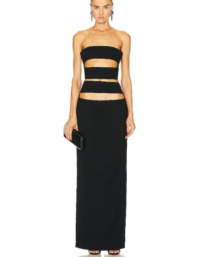 Monot Cutout Black Gown - Image 1