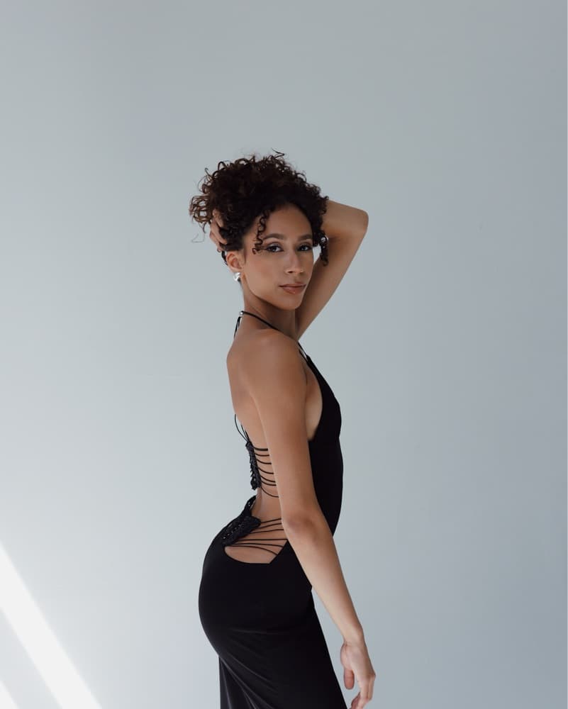 I Am Gia Low Back Butterfly Sheer Dress - Image 3