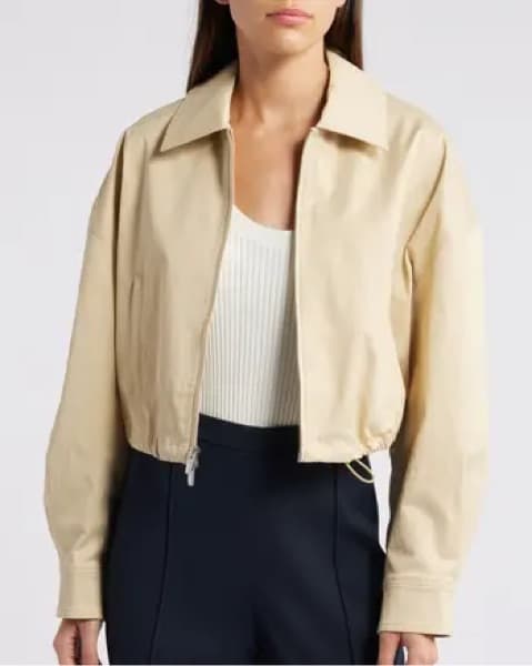 A.L.C. Harry Cropped Bomber Jacket - Image 1