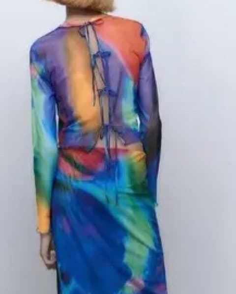 Zara Tie Dyed Maxi Skirt Set - Image 3