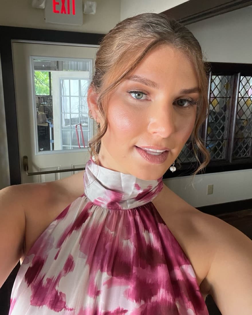 Nordstrom Halter Pink + White Dress - Image 3