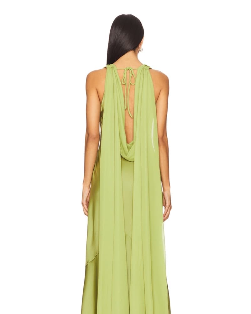 Gabrielle Maxi Dress In Olive  - Image 3