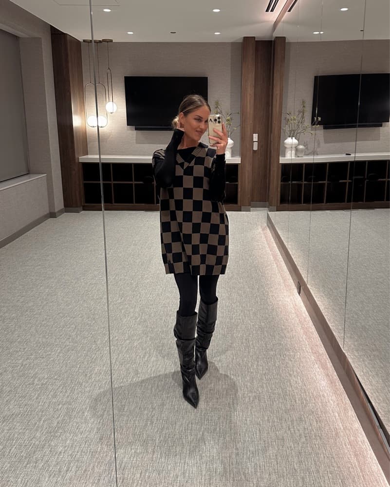 Checkered Tunic Dress  - Image 5