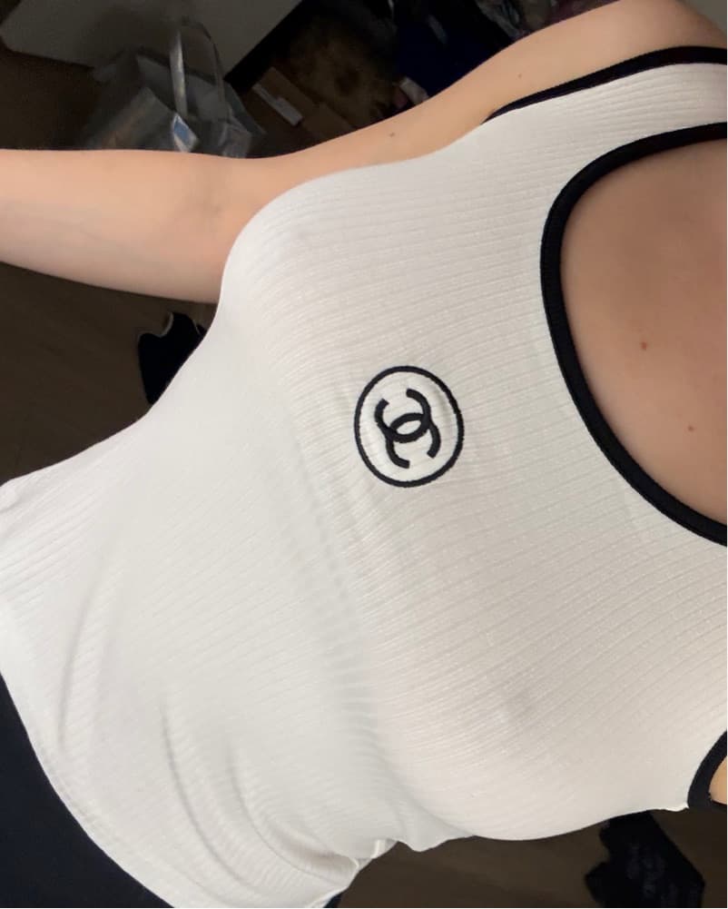 Vintage Chanel White Tank  - Image 5
