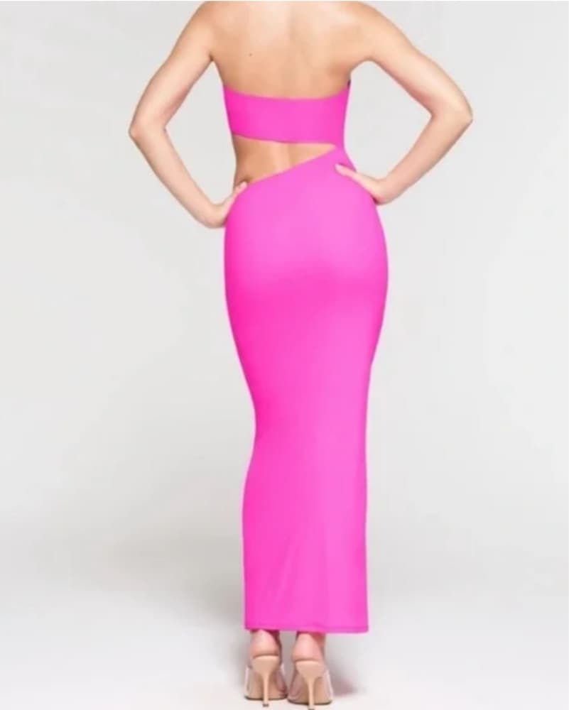 SKIMS Neon Pink Limited Edition Dress - Image 3