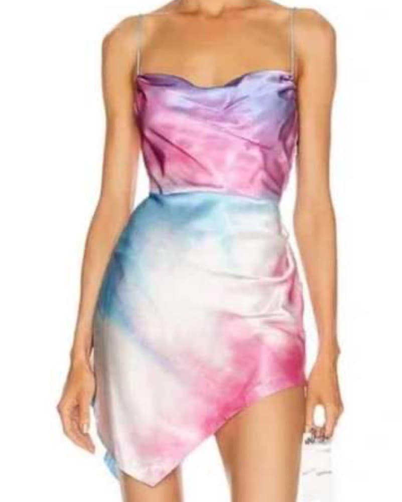 Tie Dye Satin Dress - Image 3