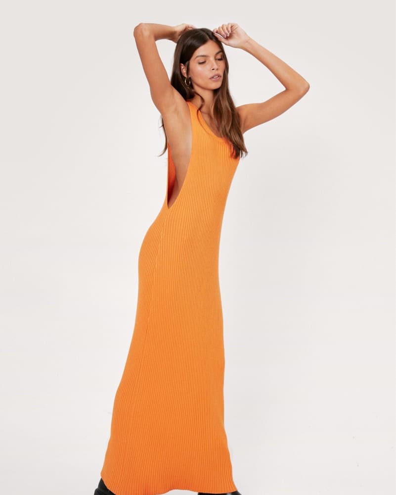 Nasty Gal Orange Midi Dress - Image 1