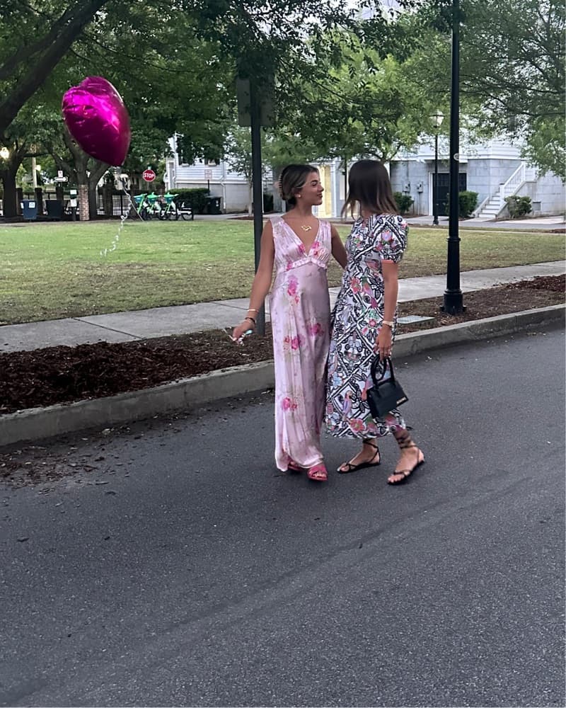 Love Shack Fancy Pink Silk Maxi Dress - Image 2