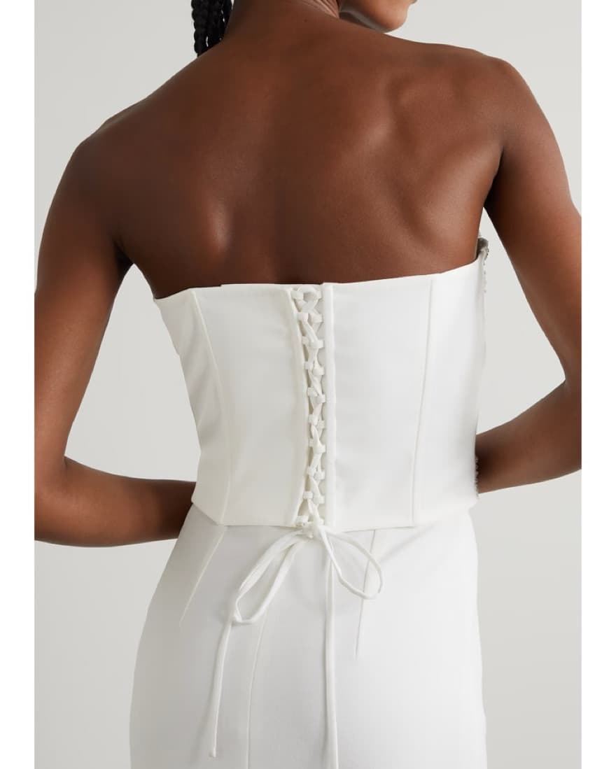 CLIO PEPPIATT Embellished crepe bustier  - Image 3