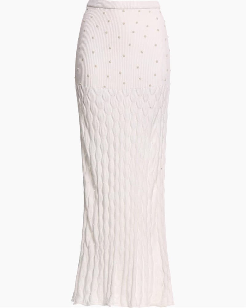 Agua Bendita - Pearl Knit Maxi Skirt - Image 4