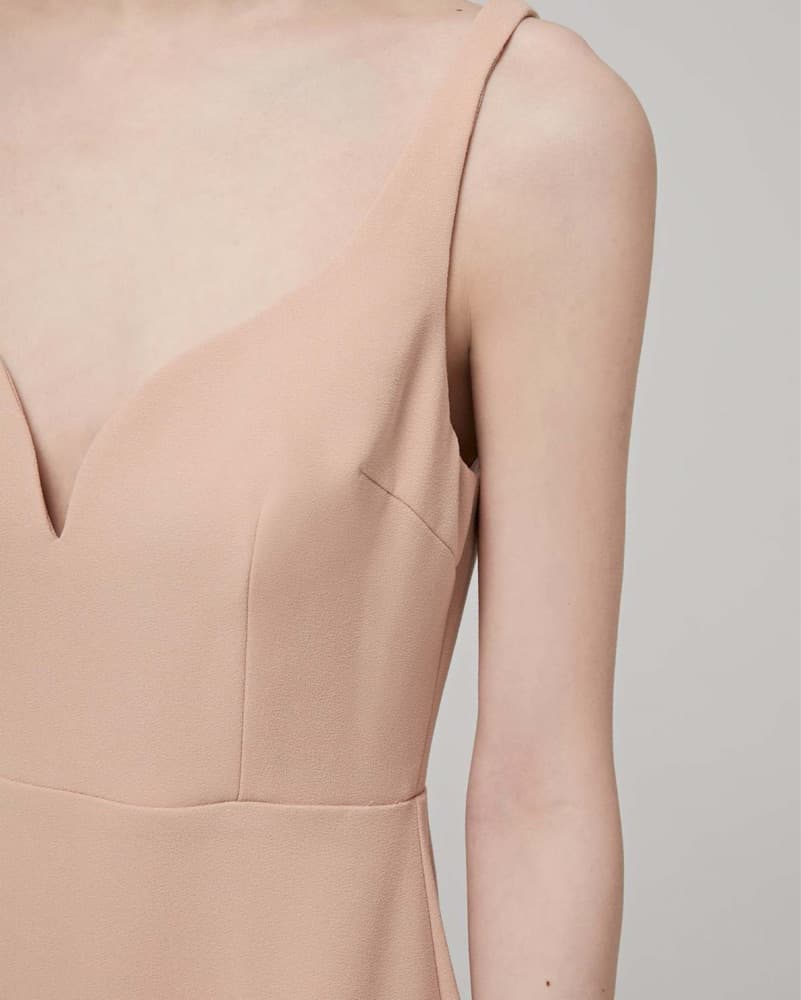 Alex Perry Blakely Midi Dress Neutral - Image 4