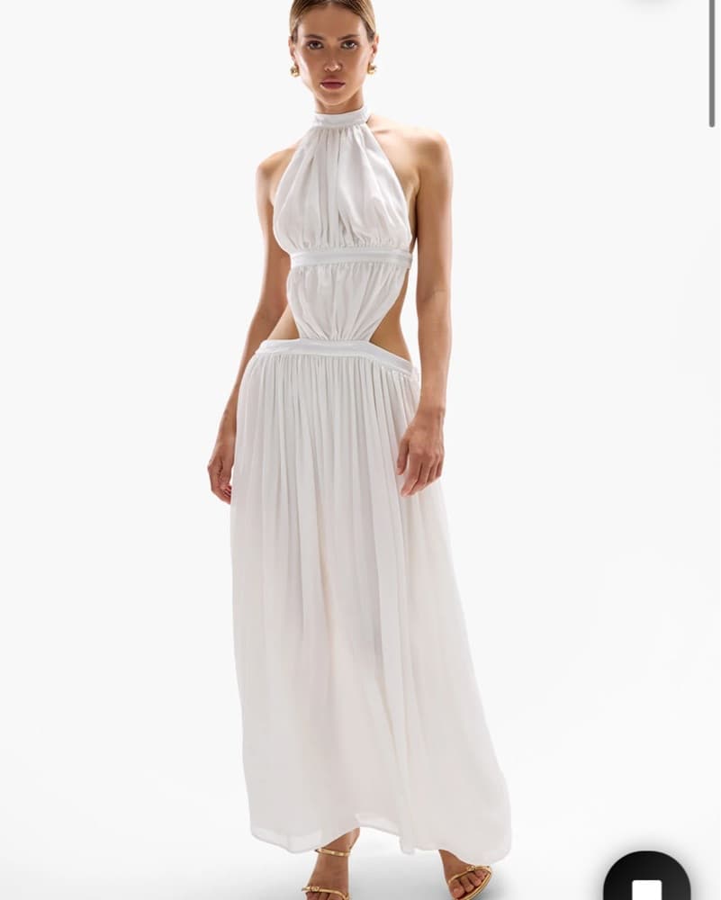 Cin Cin White Halter Dress - Image 2