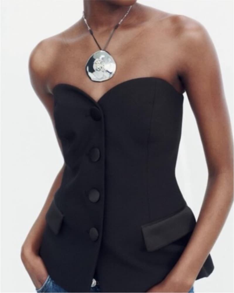 Black Bustier Top - Image 2