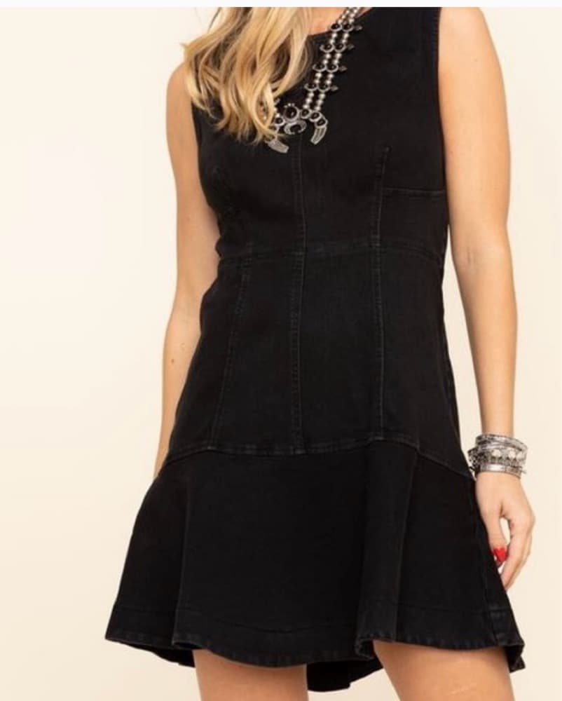 Free People Alex Denim Mini Dress - Image 1