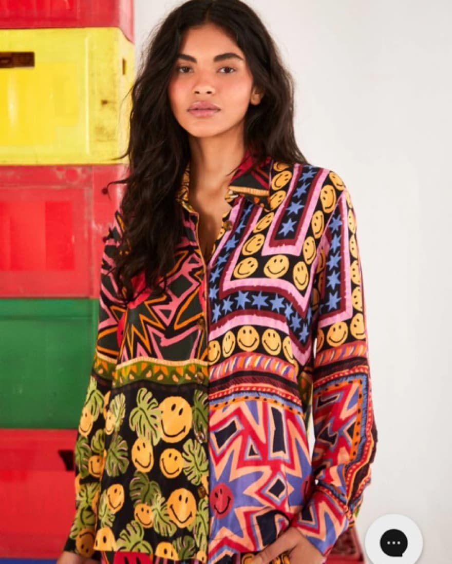Farm Rio Patchwork Button Down - Image 1