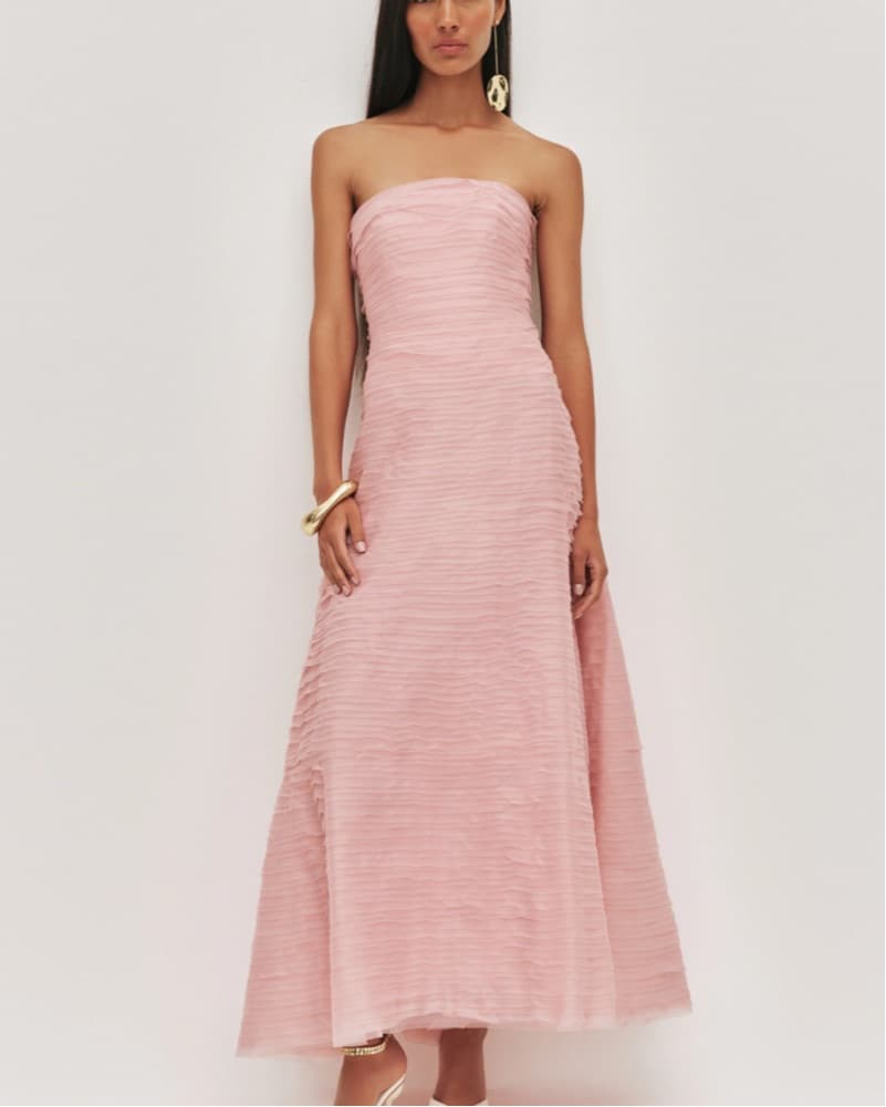Aje Soundscape Maxi Dress Chalk Pink - Image 1