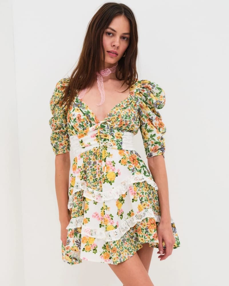 For Love & Lemons Floral Mini Dress - Image 2