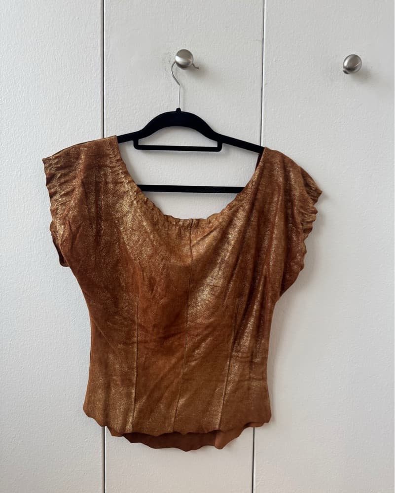 Vintage Cavalli Suede Top - Image 3