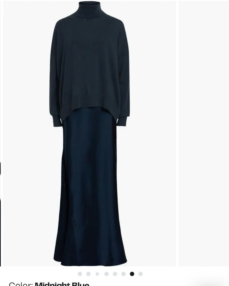 All Saints Blue Slip Dress - Image 1
