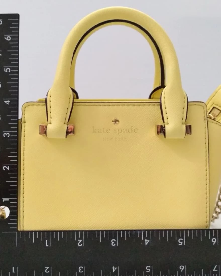 Kate Spade Yellow Mini Crossbody Purse - Image 3