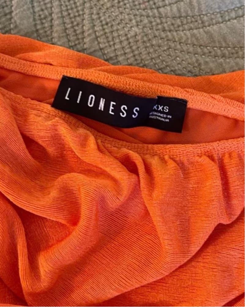 Lioness Orange Ruched Mini Dress - Image 4