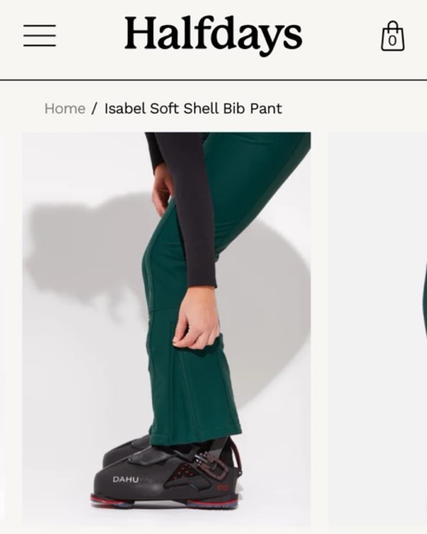 Halfdays Isabel Soft Bib In Alpine Green - Image 5